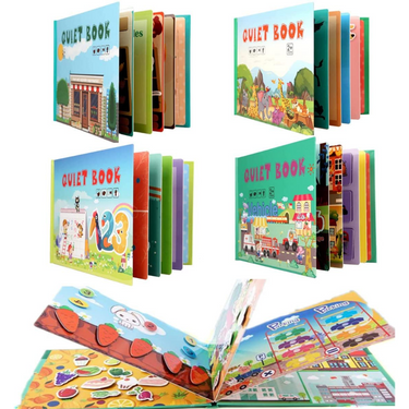 LearnPlay | Diversión educativa - Juguete de actividad Montessori Libro sensorial tranquilo para niños pequeños
